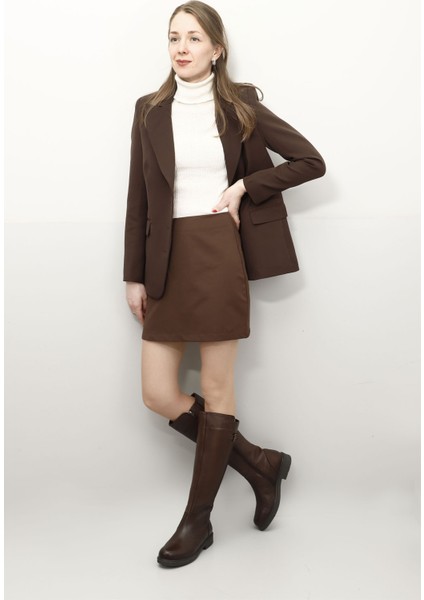 Gön Hakiki Deri Yuvarlak Burun Kauçuk Taban Topuklu Fermuarlı Kadın Çizme 44570 fiyatları