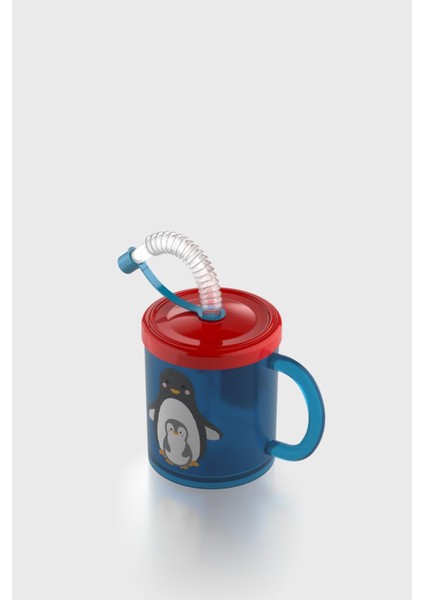 Ruby Penguen Desenli 210 ml Pipetli Kulplu Pp Bebek Bardağı 142003 Mavi-Kırmızı fiyatları