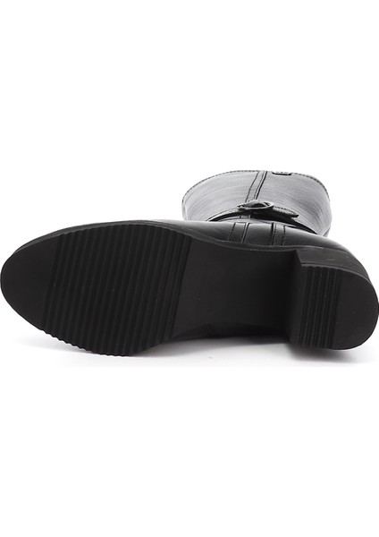 Gön Hakiki Deri Yuvarlak Burun Kauçuk Taban Topuklu Fermuarlı Kadın Çizme 46575 indirimleri