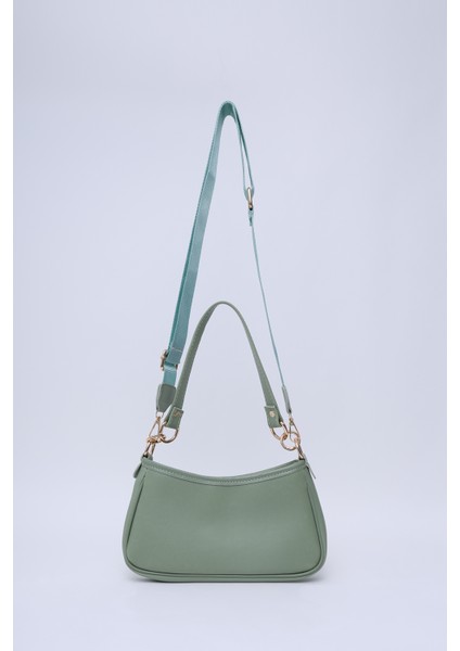 Mint Yeşil SHK113 Suni Deri Astarlı Fermuarlı Ayarlanabilir Askılı El, Kol ve Omuz Çantası fırsatları