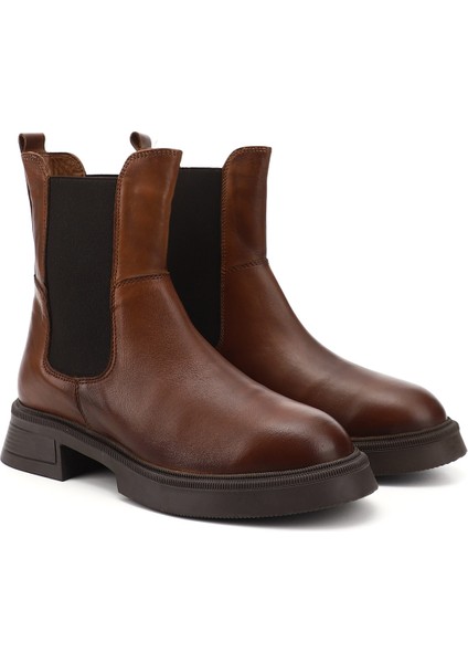Kadın Kalın Taban Hakiki Deri Chelsea Bot fiyatları