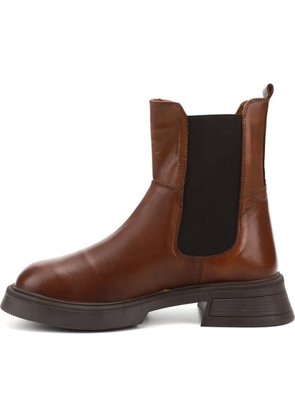 Kadın Kalın Taban Hakiki Deri Chelsea Bot modelleri