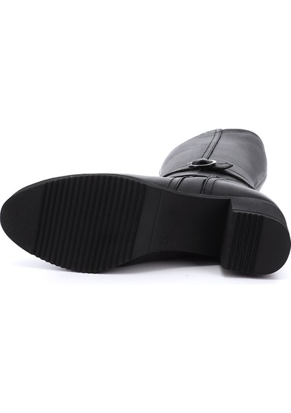 Gön Hakiki Deri Yuvarlak Burun Kauçuk Taban Topuklu Fermuarlı Kadın Çizme 46575 indirimleri