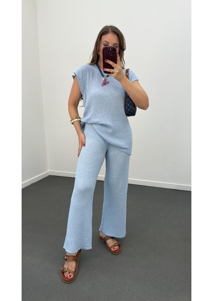 Malia Ince Örme Melanj Takım modelleri