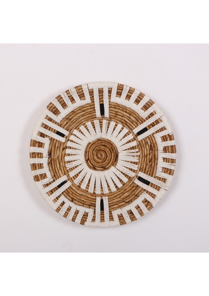 Mylamp Aspendos 40X9 cm Çap- Doğal Abaka Duvar Tabağı