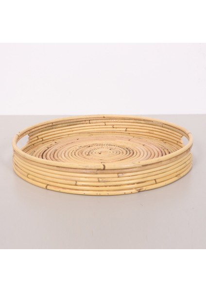 Mylamp Hayal 36X6 cm Kubu Rattan Tepsi