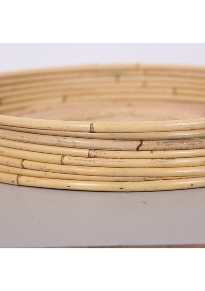 Mylamp Hayal 36X6 cm Kubu Rattan Tepsi modelleri