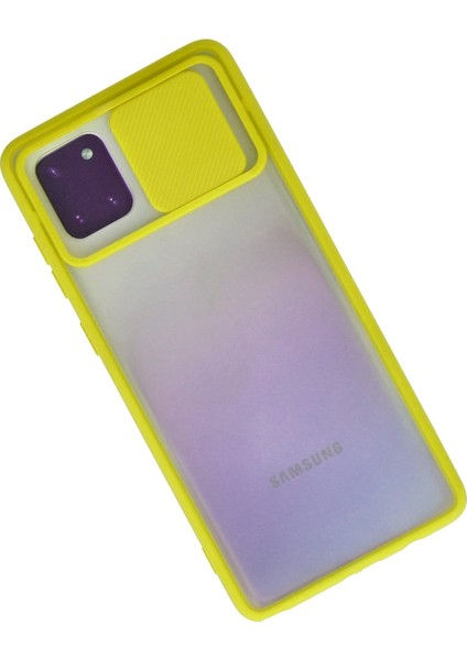 Samsung Galaxy A81 / Note 10 Lite Kılıf Palm Buzlu Kamera Sürgülü Silikon - Sar - UST4471-9158 fiyatları
