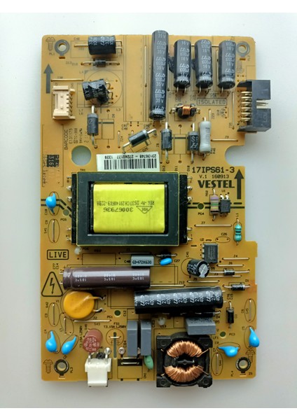 17IPS61-3, 23151610,,27138102, 17IPS61-3 V.1, 160913, Power Board, Vestel Color 22PF5021B 22'' DVD LED Tv