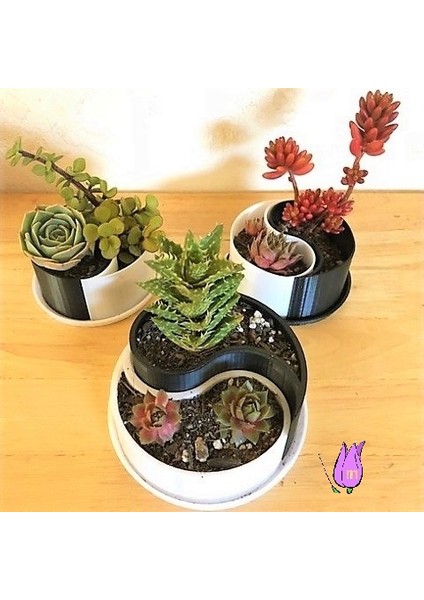 Yin Yang Saksı Mumluk Silikon Kalıp K-487 indirimleri