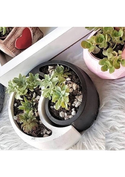 Yin Yang Saksı Mumluk Silikon Kalıp K-487