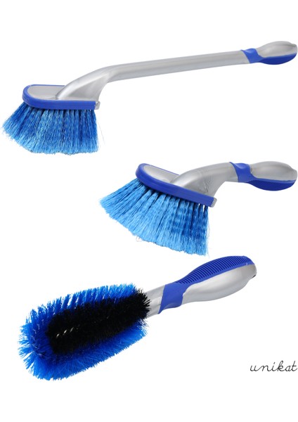 3'lü Farklı Boy ve Şekillerde Jant, Lastik ve Davlumbaz Temizlik Fırçası Seti modelleri