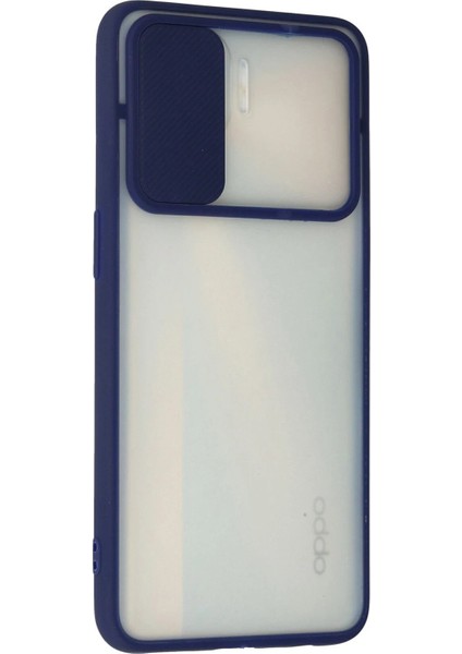 Oppo Reno 4 Lite Kılıf Palm Buzlu Kamera Sürgülü Silikon - Lacivert - UST6988-7707 modelleri