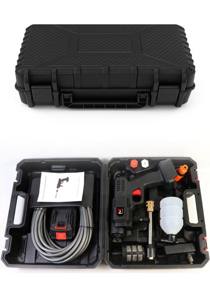 48VH Bataryalı Taşınabilir Şarjlı Basınçlı Su Tabancası | Araç Yıkama | Bahçe Sulama | Motosiklet ve Cam Temizleme | Köpüklü Yıkama