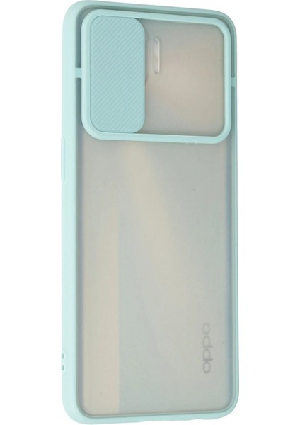 Oppo Reno 4 Lite Kılıf Palm Buzlu Kamera Sürgülü Silikon - Turkuaz - UST2413-7358 modelleri