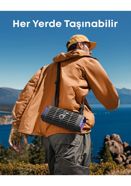 Soundcore Boom 3i 50w Bluetooth Hoparlör - IP68 - Yüzebilen Ve Düşmeyen Tasarım - D5100 (Anker Türkiye Garantili) modelleri