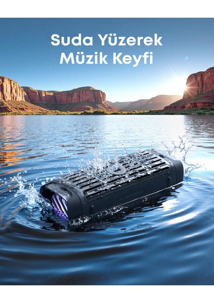 Soundcore Boom 3i 50w Bluetooth Hoparlör - IP68 - Yüzebilen Ve Düşmeyen Tasarım - D5100 (Anker Türkiye Garantili)