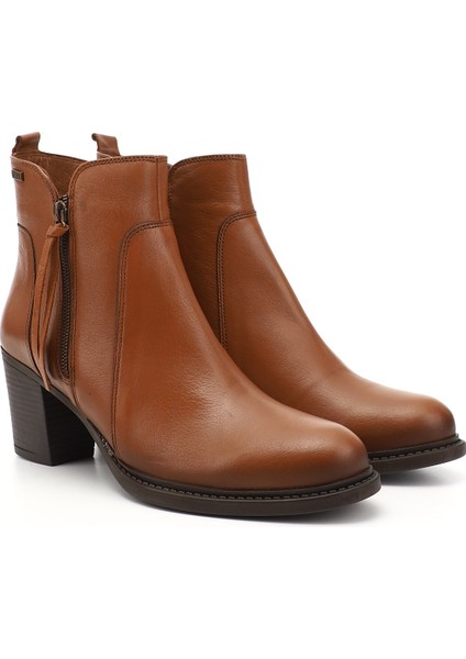 Gön Hakiki Deri Yuvarlak Burun Topuklu Fermuarlı Püsküllü Kadın Günlük Bot 39472 fiyatları