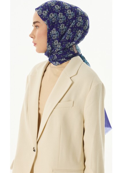 Daisy Çiçek Desen Morcivert Pamuklu Şal fırsatları