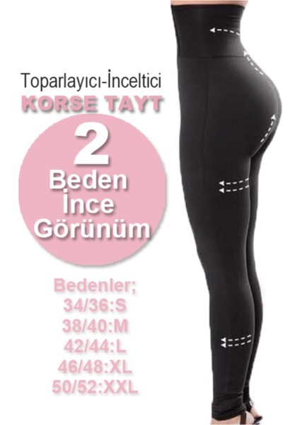 Agraflı 2 Beden Incelten Extra Yüksek Bel Korse Tayt fiyatları
