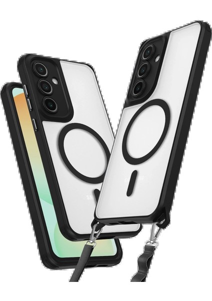 Samsung Galaxy S23 Fe Kılıf Enka Magsafe Silikon Kılıf - Siyah - UST7473-5408