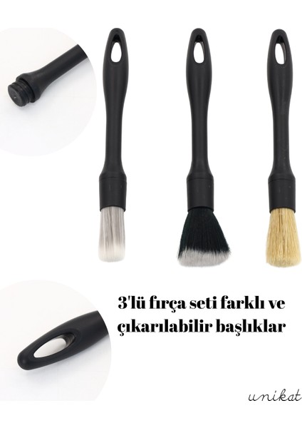 3'lü Fırçalar Farklı ve Çıkarılabilir Başlıklar - Yeni Nesil Ürün
