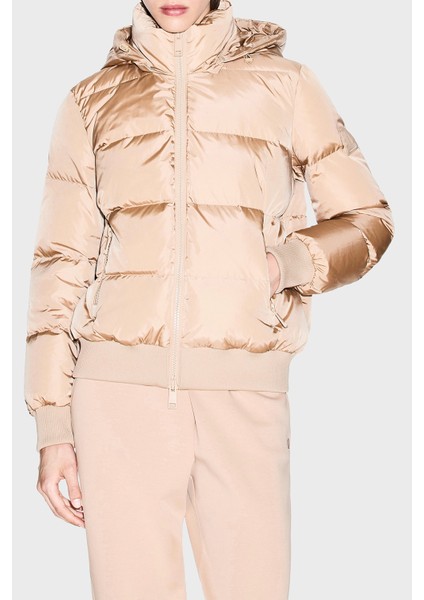 Kapitoneli Regular Fit Sabit Kapüşonlu Mont Bayan Mont XW000228 AF12286 U1051