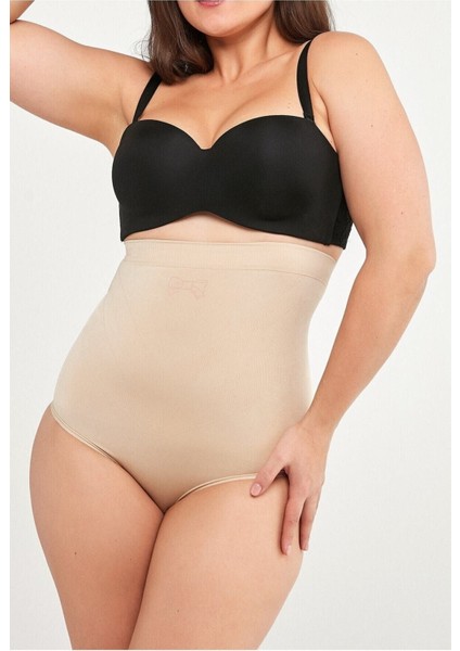 1 Beden Incelme Dikişsiz Slip Yüksek Bel Korse 2'li Paket Ten ve Siyah Renk fiyatları