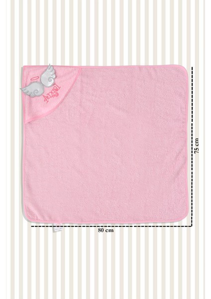 %100 Pamuk Yenidoğan Bebek Kundak Nakışlı Banyo Havlu Pembe fiyatları