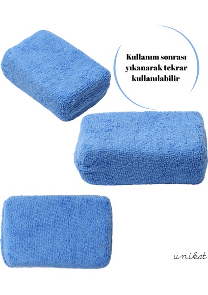 Mikrofiber Bez Kaplı Sünger Uygulama Pedi – Mavi - 2ADET fiyatları