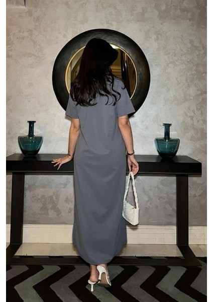 Mottisfashion Manque Polo Yaka Yırtmaçlı Elbise 2689-8 fiyatları