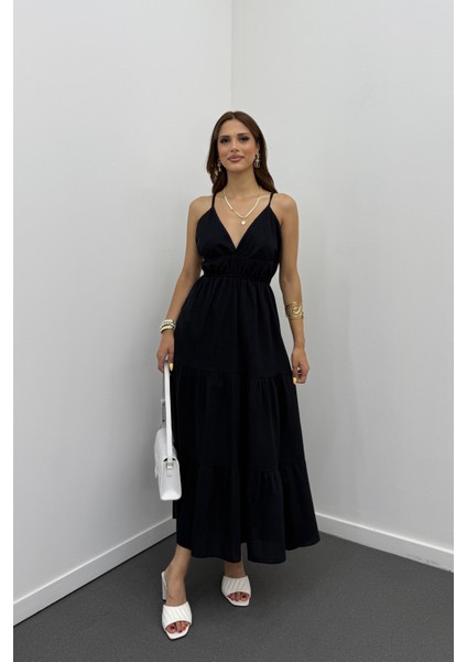 Gordie Keten Karışımlı Maxi Elbise