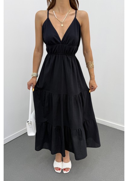 Gordie Keten Karışımlı Maxi Elbise fırsatları