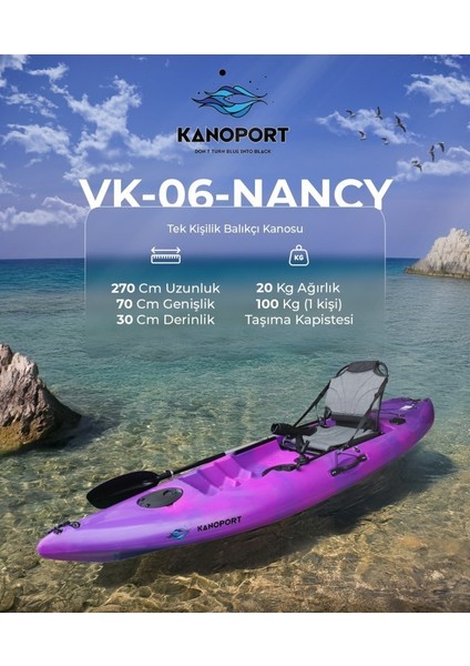 Vk-06 Nancy Tek Kişilik Balıkçı Kanosu