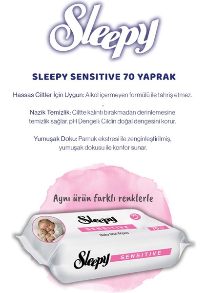 Sensitive 70'li Islak Bebek Havlusu modelleri