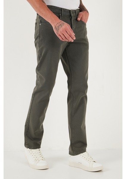 Pamuklu Comfort Fit Normal Bel Boru Paça Jeans Erkek Kot Pantolon 4412C19TEXAS modelleri