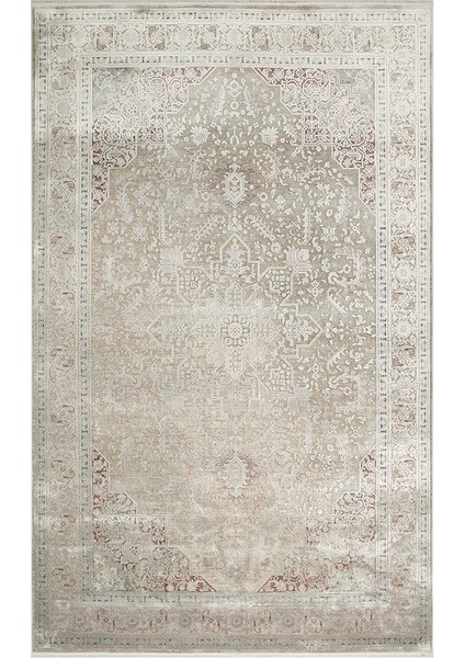 Babylon Bbl 02 Rayon Viskon Eskitme Desenli Gri Vintage Salon Halısı