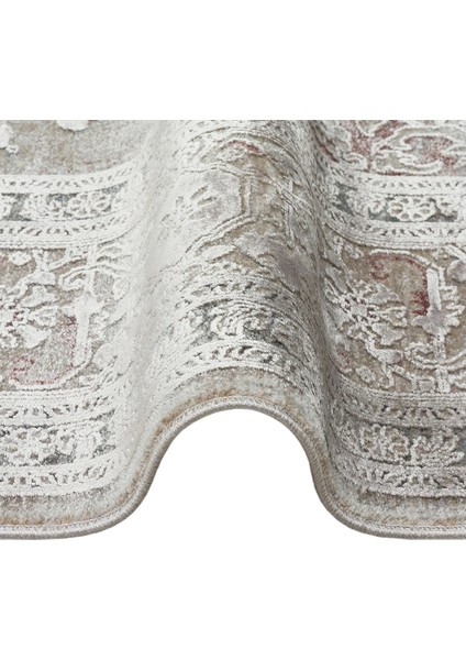 Babylon Bbl 02 Rayon Viskon Eskitme Desenli Gri Vintage Salon Halısı modelleri