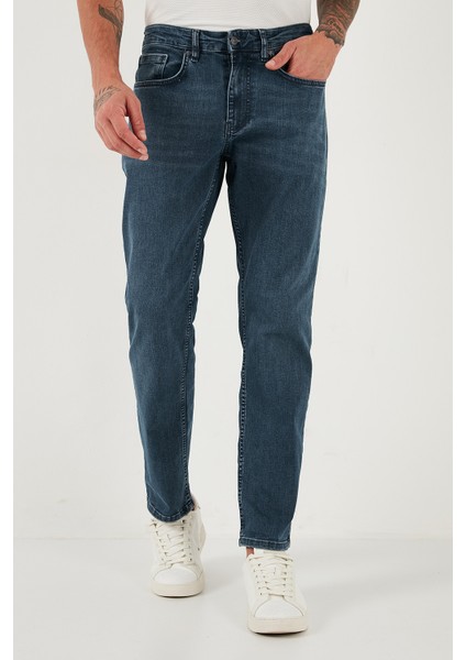 Pamuklu Comfort Fit Normal Bel Boru Paça Jeans Erkek Kot Pantolon 4412C02TEXAS fiyatları