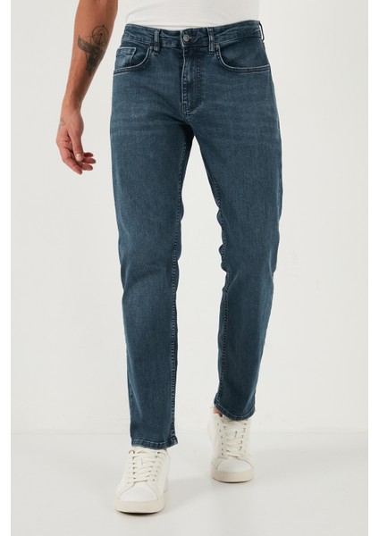 Pamuklu Comfort Fit Normal Bel Boru Paça Jeans Erkek Kot Pantolon 4412C02TEXAS indirimleri
