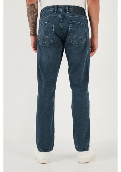 Pamuklu Comfort Fit Normal Bel Boru Paça Jeans Erkek Kot Pantolon 4412C02TEXAS