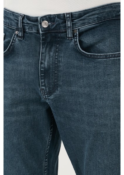 Pamuklu Comfort Fit Normal Bel Boru Paça Jeans Erkek Kot Pantolon 4412C02TEXAS