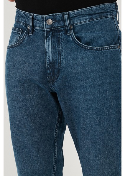 Pamuklu Comfort Fit Normal Bel Boru Paça Jeans Erkek Kot Pantolon 4400C17TEXAS