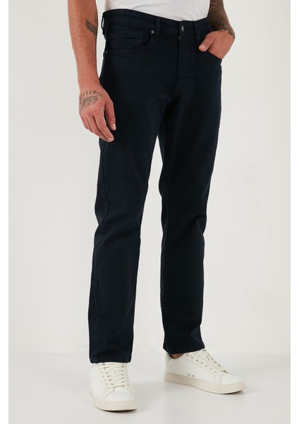 Pamuklu Comfort Fit Normal Bel Boru Paça Jeans Erkek Kot Pantolon 4412C19TEXAS modelleri