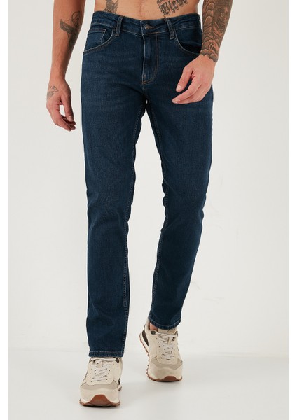 Pamuklu Regular Fit Normal Bel Boru Paça Jeans Erkek Kot Pantolon 2203C28PARMA fiyatları