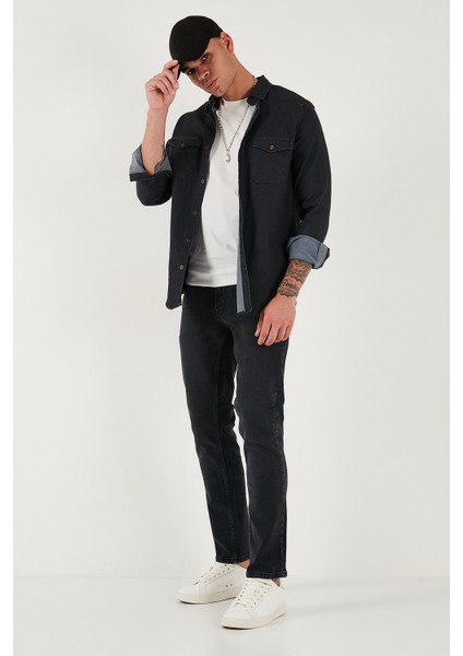 Pamuklu Regular Fit Normal Bel Boru Paça Jeans Erkek Kot Pantolon 2211C03PARMA