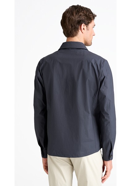 Erkek Lacivert Paraşüt Kumaşlı Gömlek Ceket fırsatları