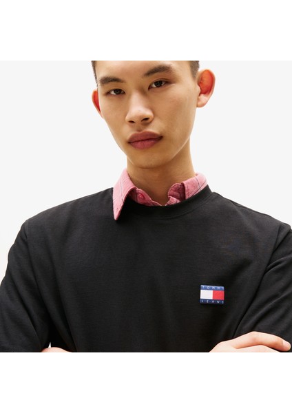 Tommy Jeans 90's Flag Erkek Siyah T-Shirt.bds fırsatları