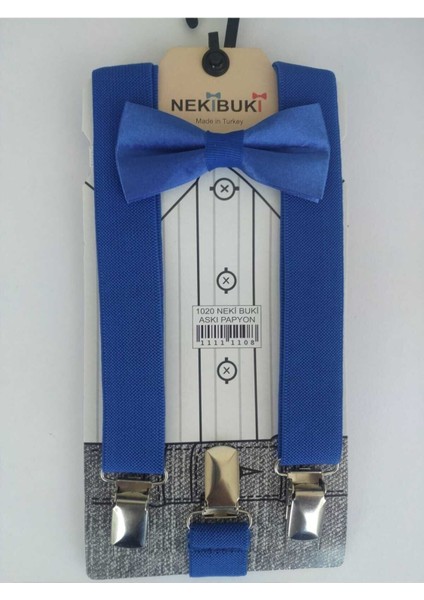 Ayarlanabilir 1-9 Yaş Fuşya Çocuk Pantolon Askısı ve Papyon Takımı