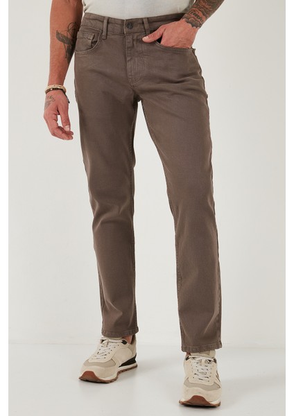 Pamuklu Comfort Fit Normal Bel Boru Paça Jeans Erkek Kot Pantolon 4412C19TEXAS fırsatları